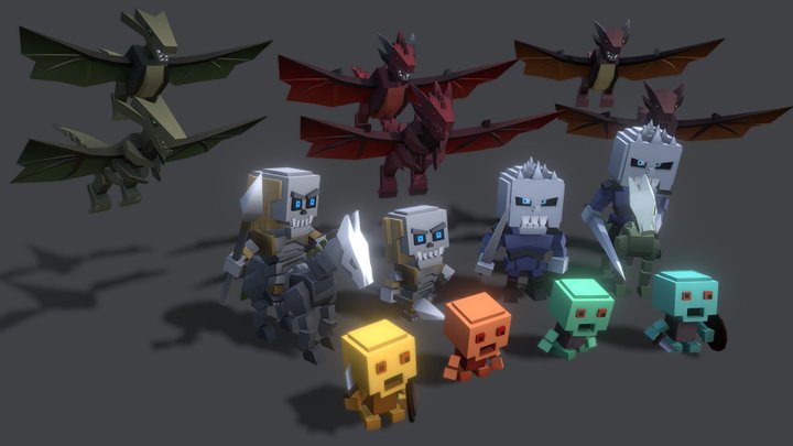 VIASS Simple Adventure Characters Pack 3D Model