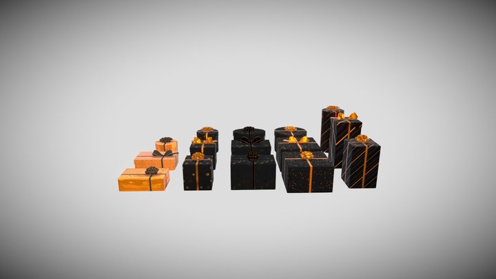 Black Friday Gift Pack 3D Model