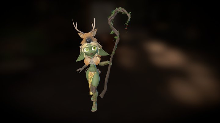 druid goblin girl 3D Model