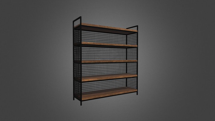 Industrial Bookshelf 3D Model