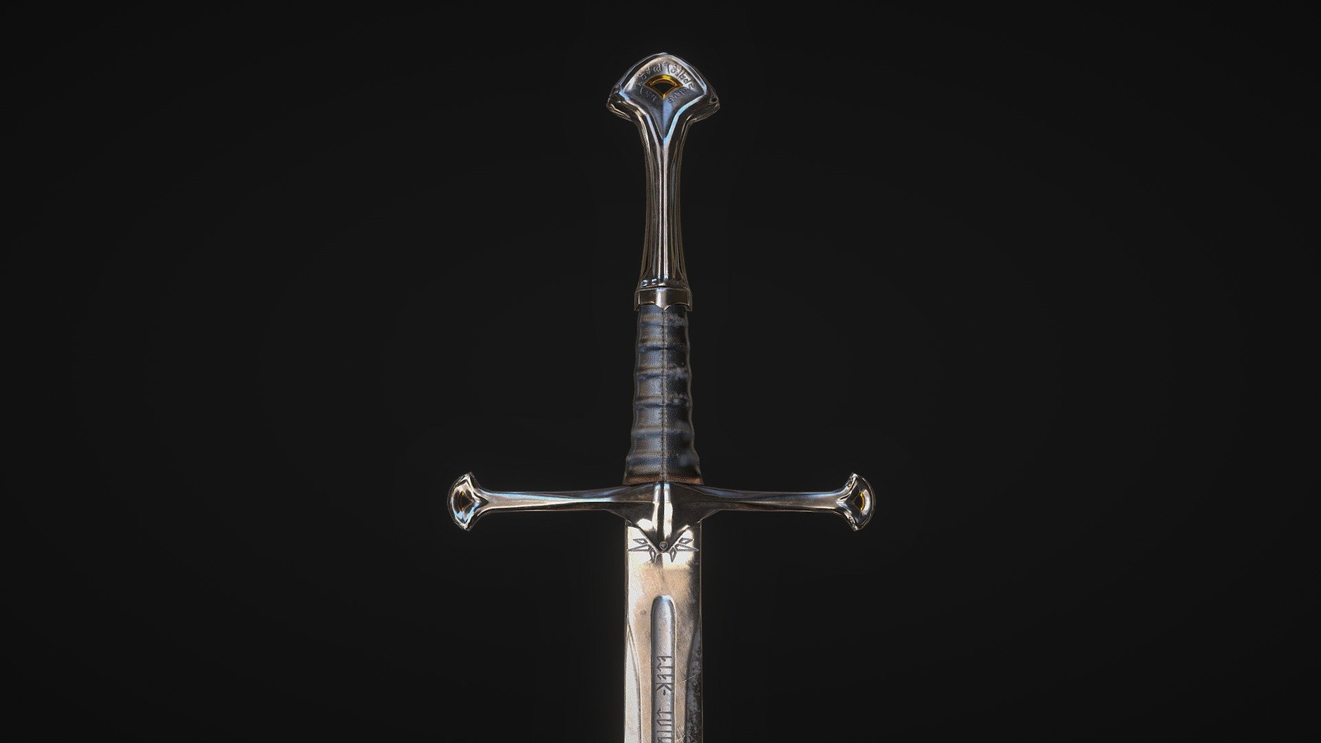 Anduril Sword - Lord Of The Rings - 3D model by youssefjoukeh [c6fb1ed ...