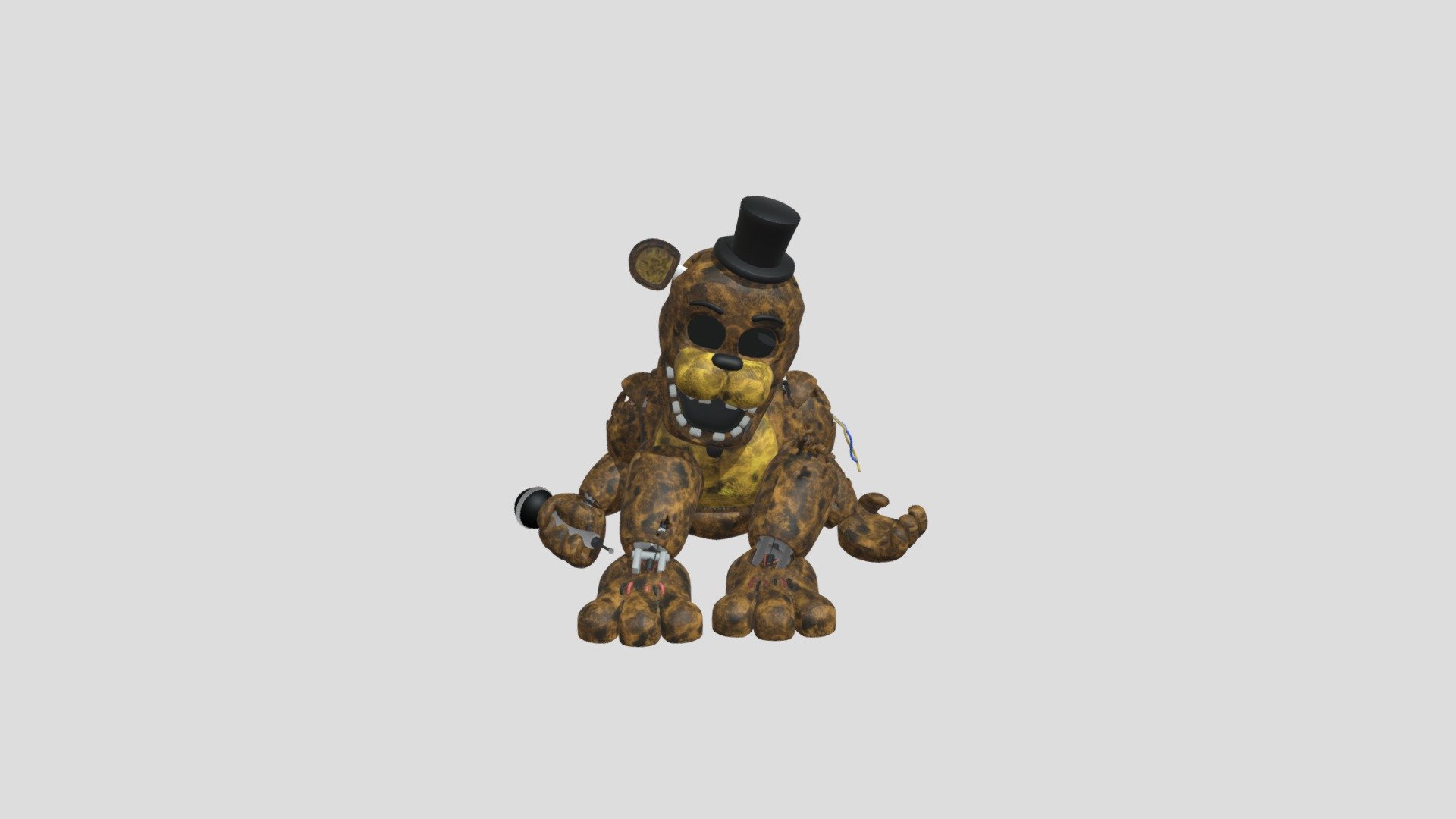 Withered Golden Freddy Fazbear - Download Free 3D model by Freddy ...