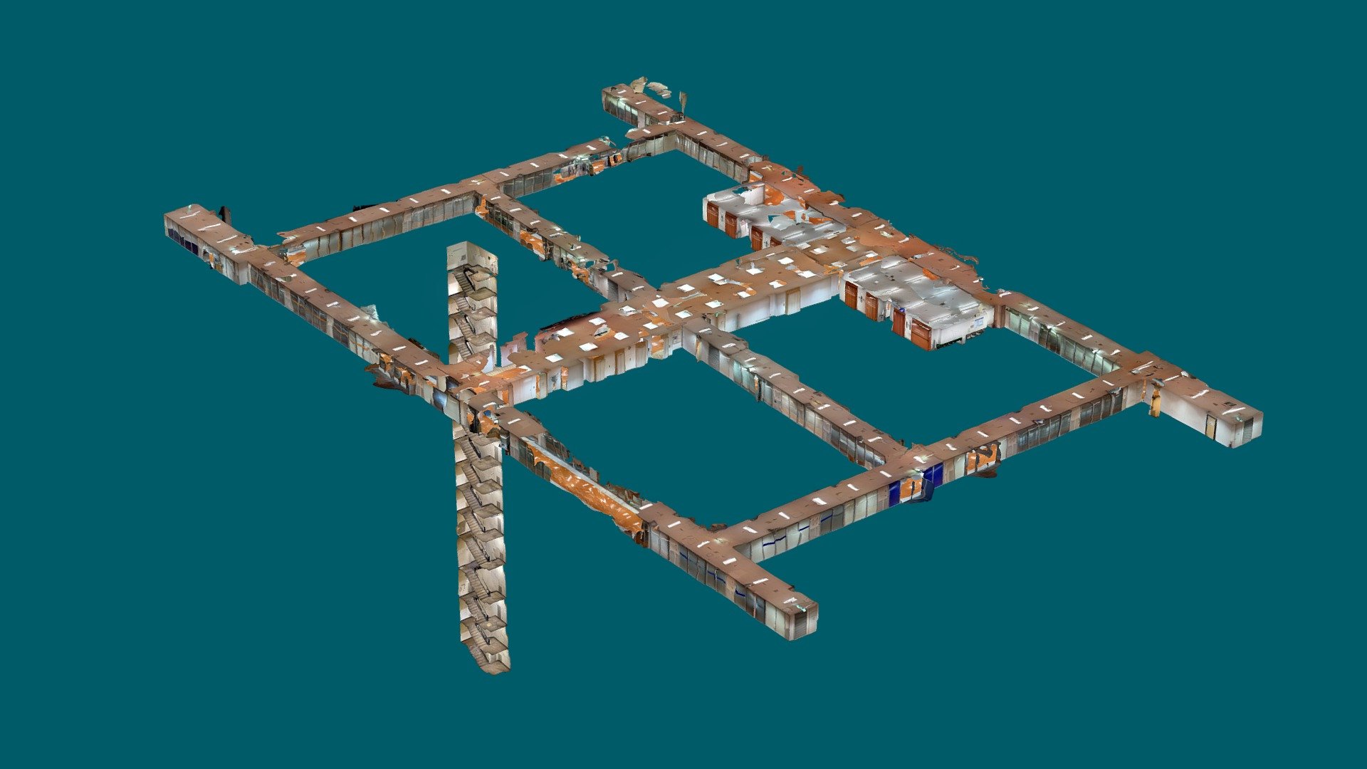 五反田TOCビルB階段と11階フロア/Gotanda TOC Building 3D model by Taro Ohtani