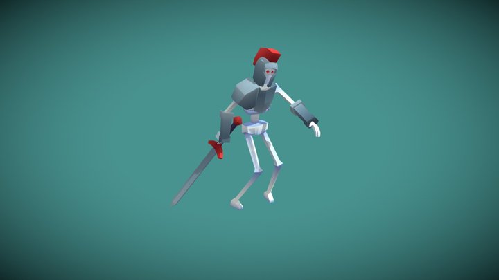 Skeleton Melee - Animated Game Ready 3D Model