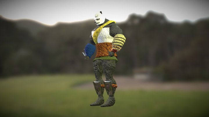 Panda Warrior - Blood Testing 3D Model