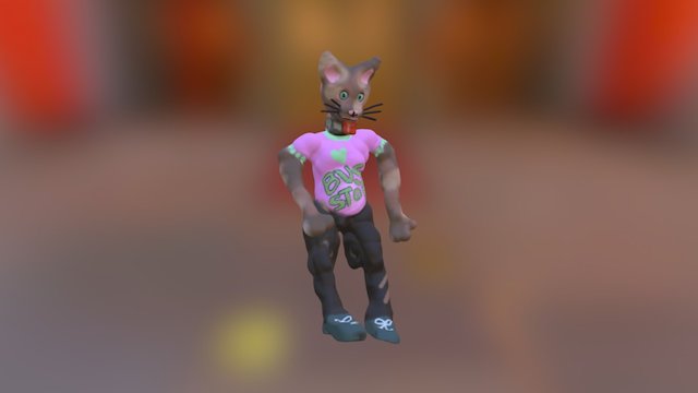 Cat Hybrid 3D Model