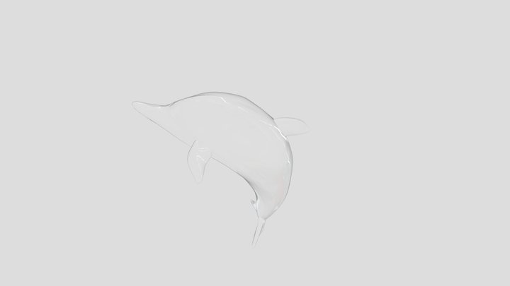 Glass Dolphin 3D Model