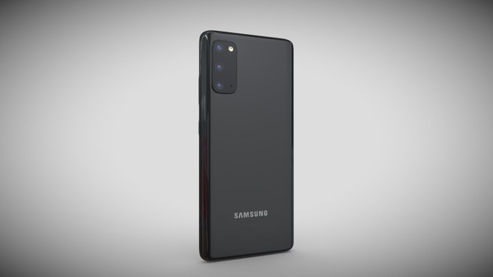 Samsung Galaxy S20 black 3D Model