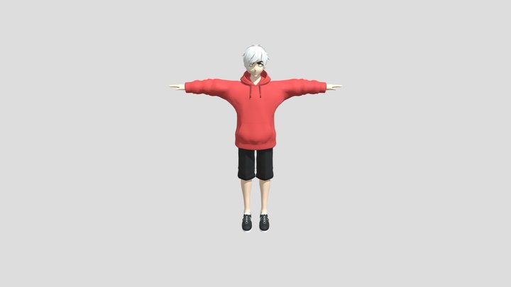 anime-model-beuatiful-boy-rigged 3D Model