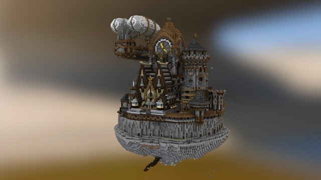 Flying Castle 3D Model