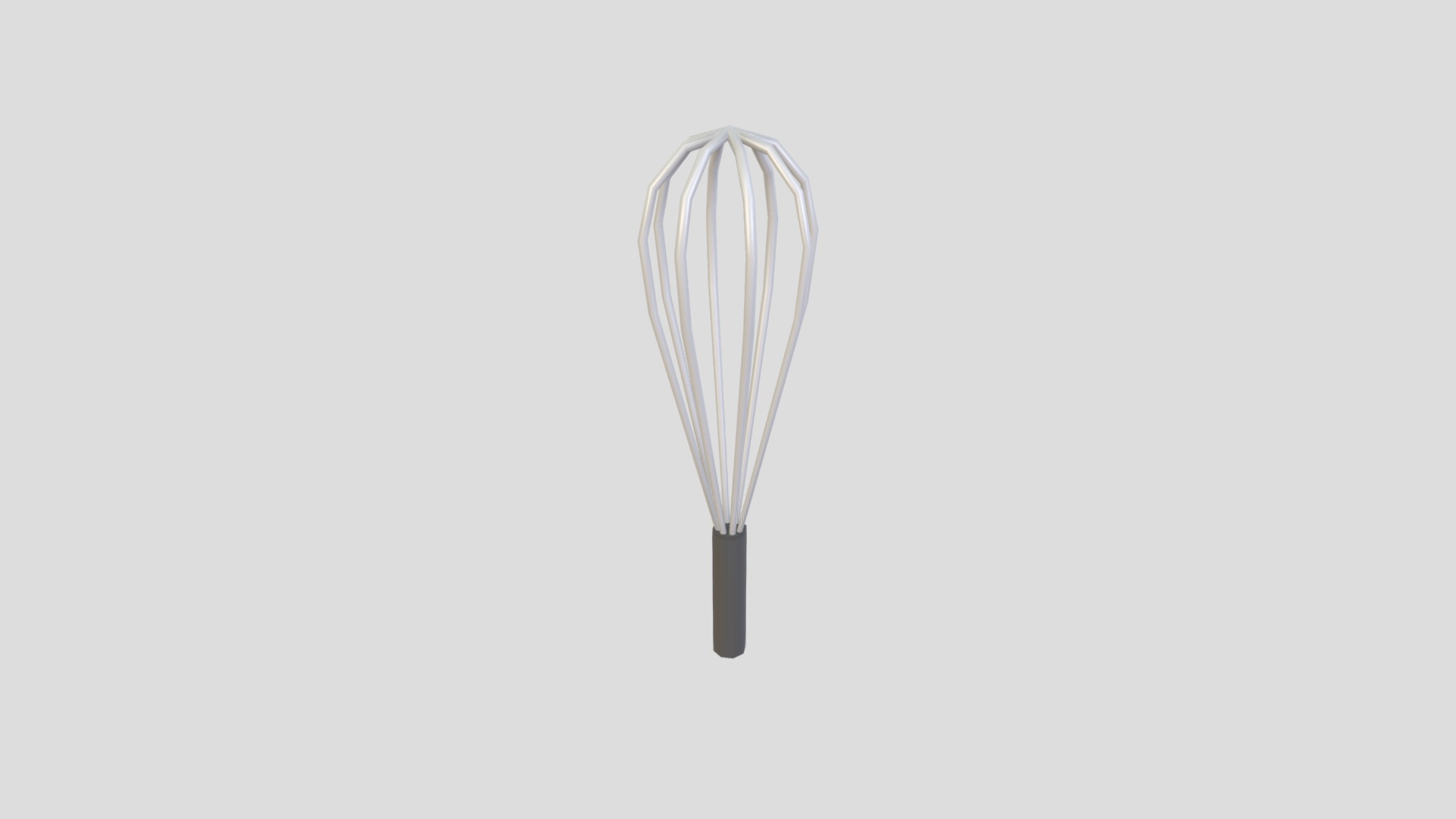 3D model Whisk - This is a 3D model of the Whisk. The 3D model is about a silver and black feather.