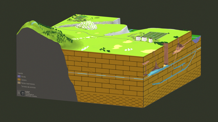 PAISAGEM CÁRSTICA - INFOGRÁFICO 3D 3D Model