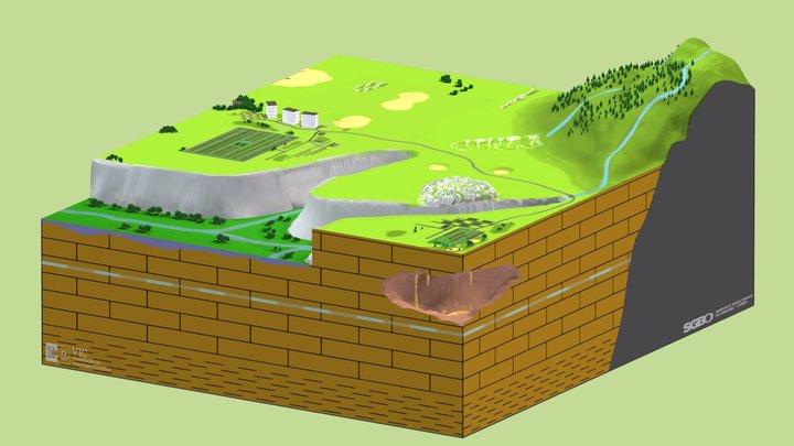 PAISAGEM CÁRSTICA - INFOGRÁFICO 3D 3D Model