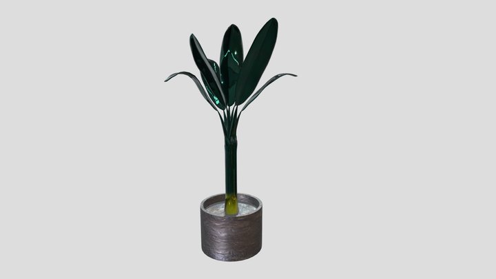 Metal Banana Tree for Robots 3D Model