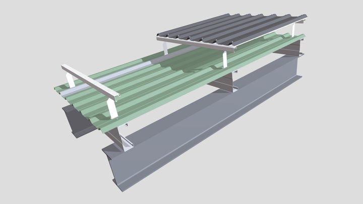 Existing Roof Overlay - Post & Rail 3D Model
