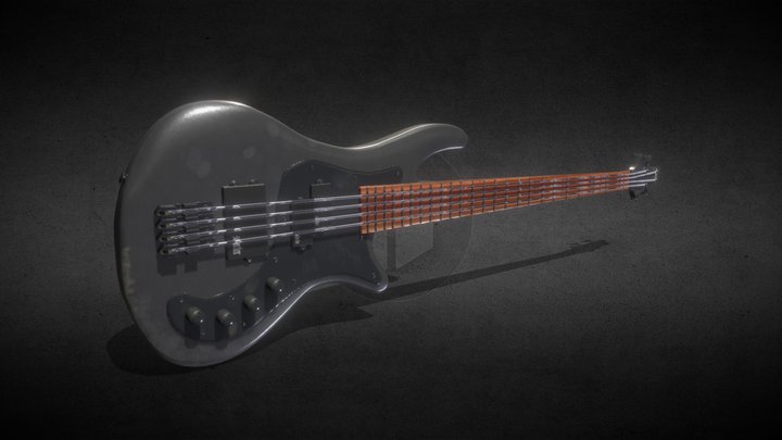Bass Guitar 3D Model