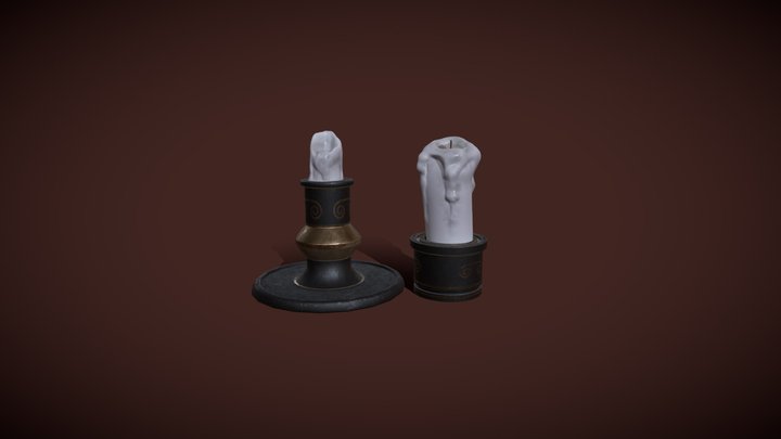 Candle_Set 3D Model