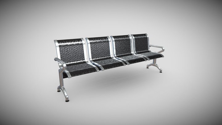 Waiting Chair PBR 3D Model