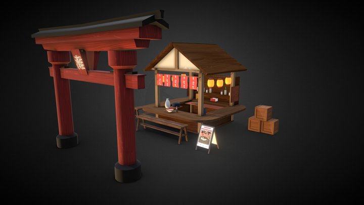 Ramen Store 3D Model
