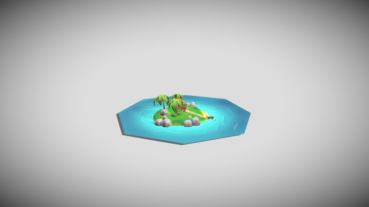 Toon Island Car 3D Model