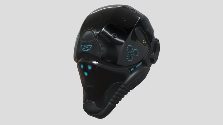 Sci Fi Helmet 3D Model