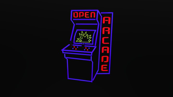Arcade Sign 3D Model