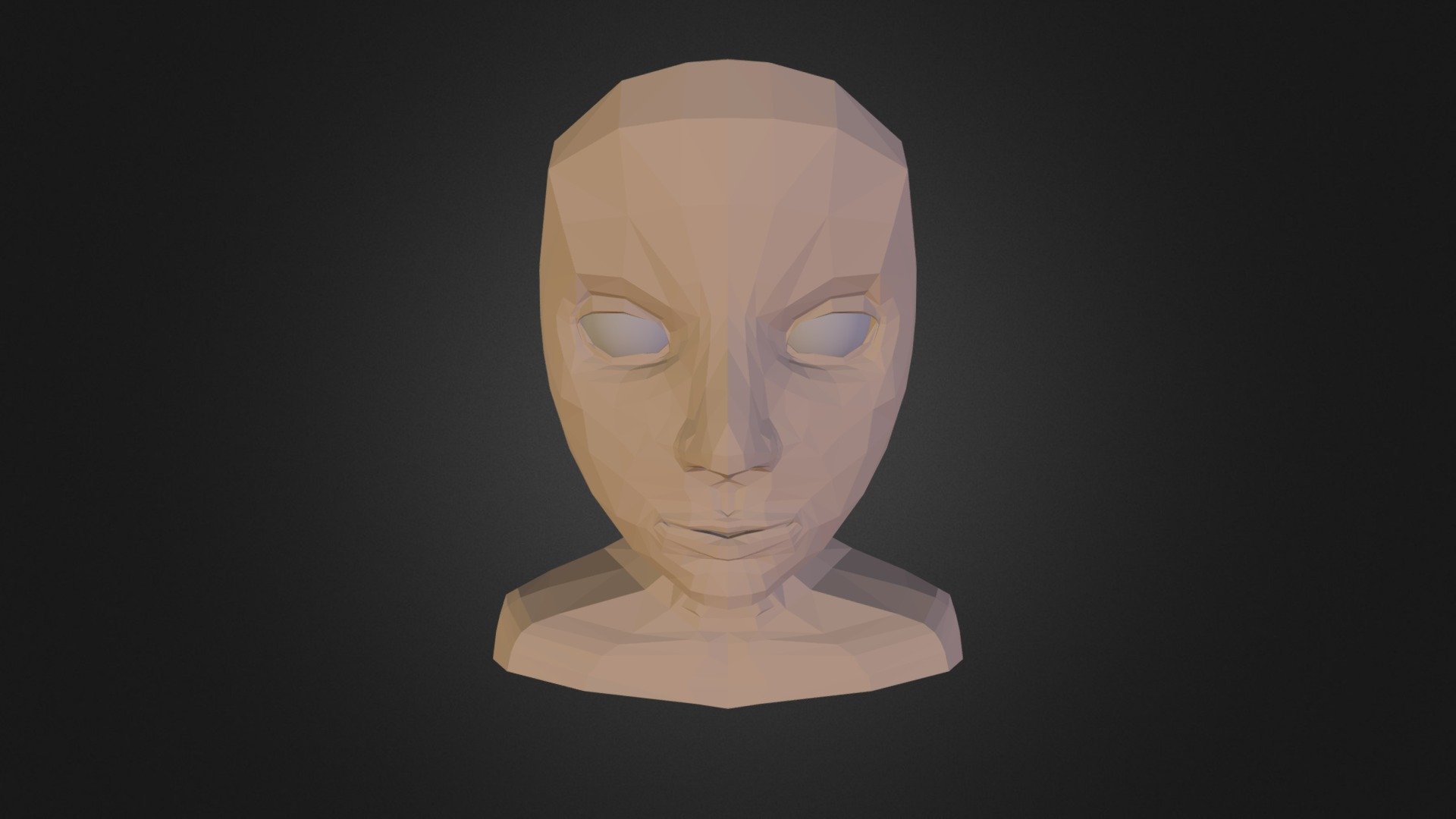 Simple female face (low poly)