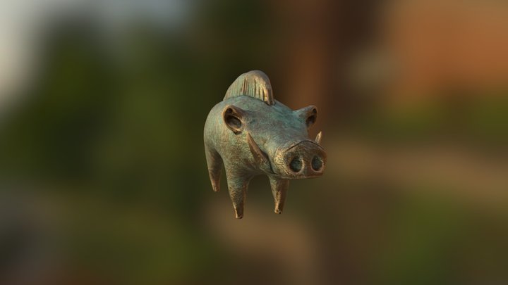 Bronze Boar 3D Model
