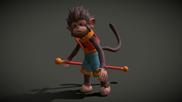 Monkey King - simple creature 3D Model