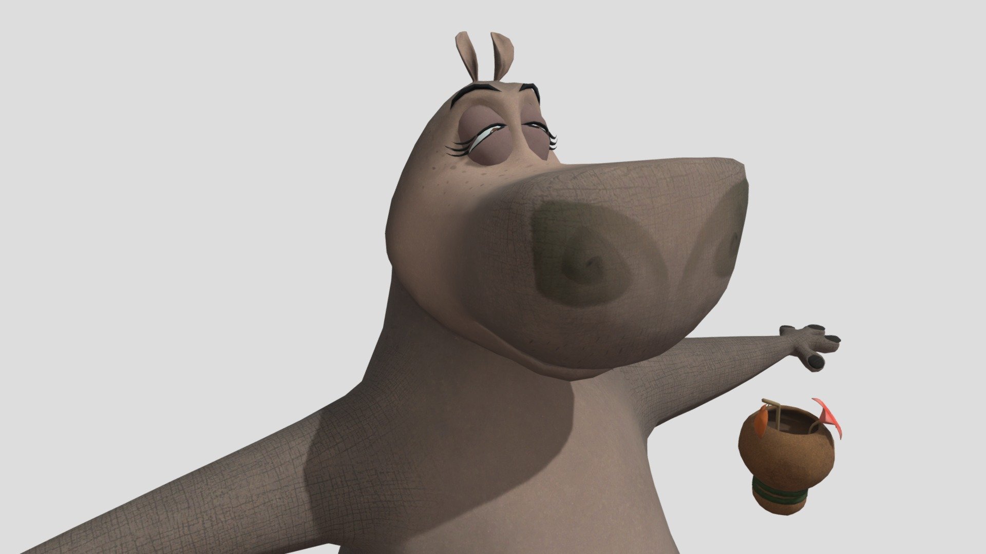 Gloria The Hippo - Download Free 3D model by Fat Mayor Shelbourne ...