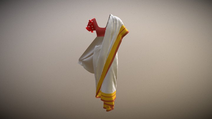 Traditional Saree 3D Model