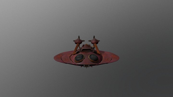 RustedStingraySubmarine 3D Model