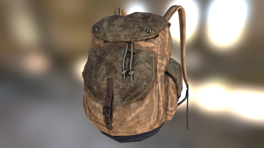 Leather Rucksack - 3D model by Giovanni Vindiola (@giovindiola ...