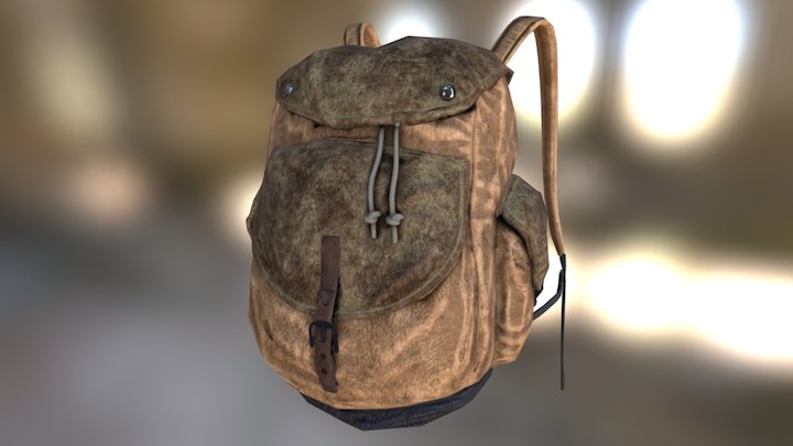 Leather Rucksack 3D Model