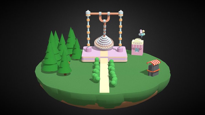 Amusement Park Pendulum – Modello 3D gratuito STL
