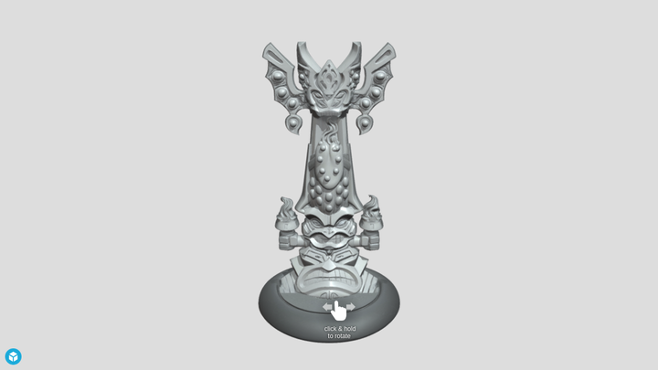 Ornate Fantasy Totem Column - Rodin vs SupaVoxel