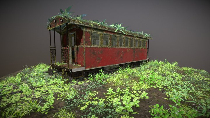 Abandoned Train 3D Model