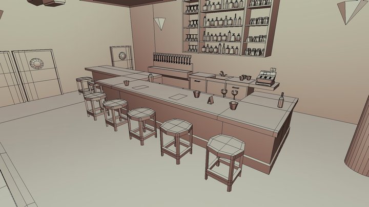 Bar Blockout 9 3D Model