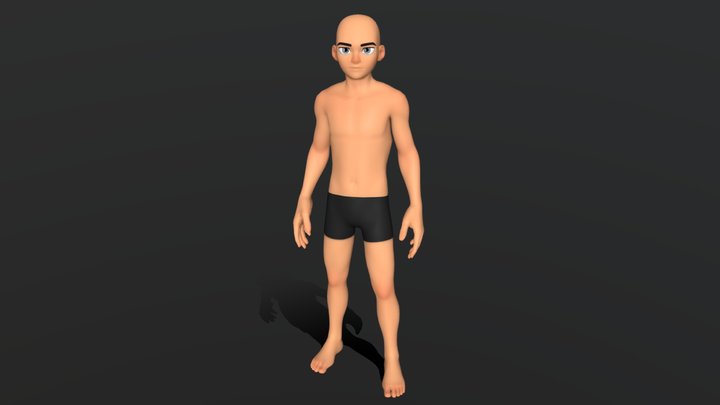 W.U. Boy Base Mesh (Game Prototype) 3D Model