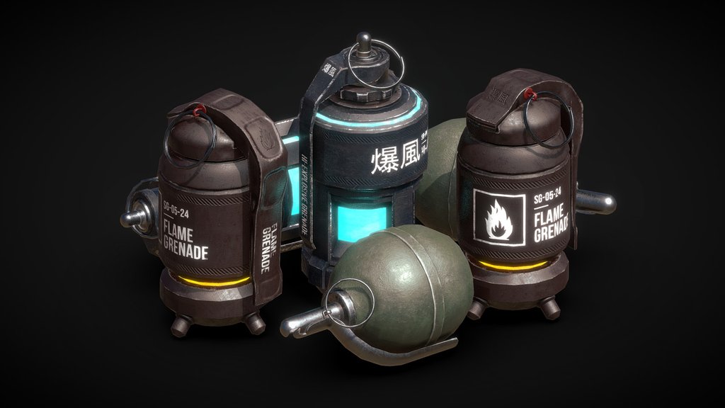 Set of grenades (Plasma, Flame and AP grenades)