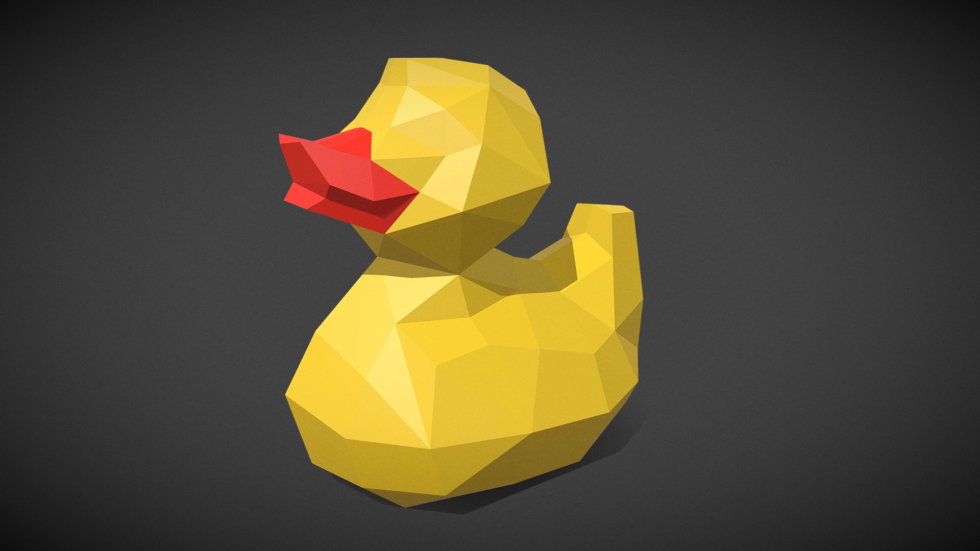3D model Duck toy - This is a 3D model of the Duck toy. The 3D model is about a yellow and red cube.
