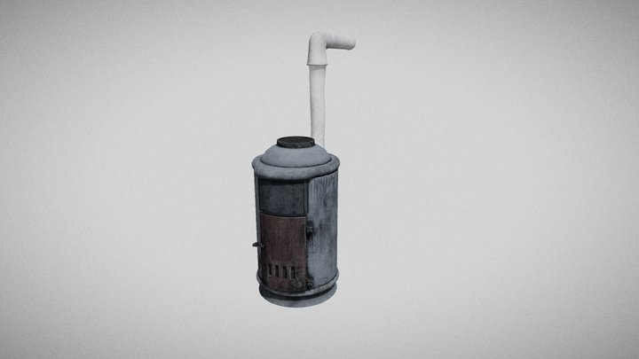 Old Wood Stove 3D Model