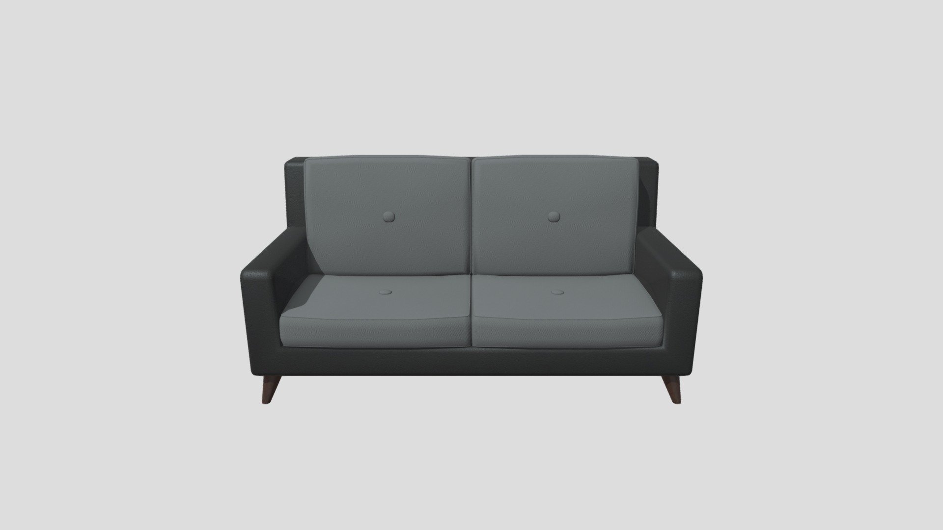 Leather and Fabric Sofa