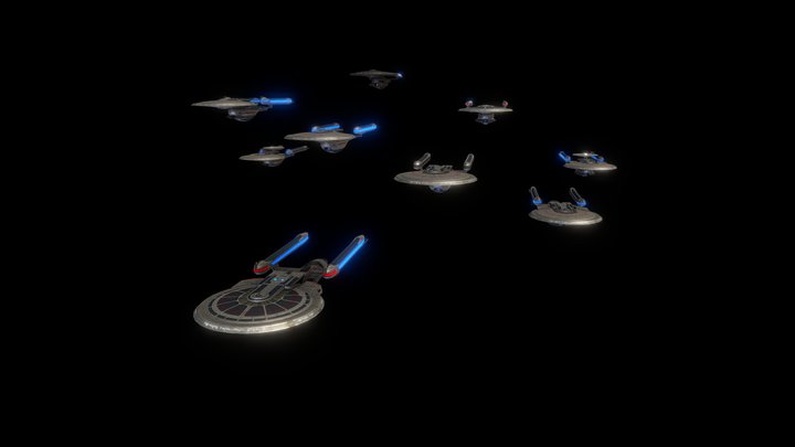 Excelsior Class and Refits 3D Model