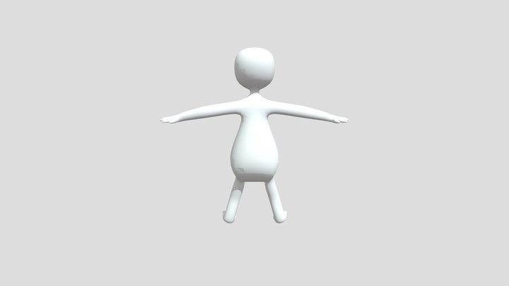 Hyper Casual Character 3D Model
