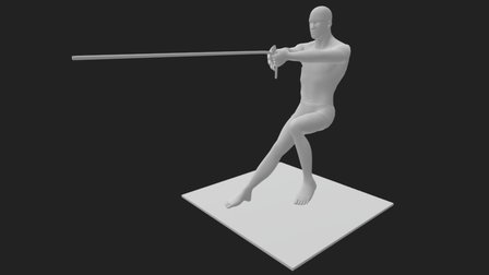 Pose_Pulling_a_Rope 3D Model