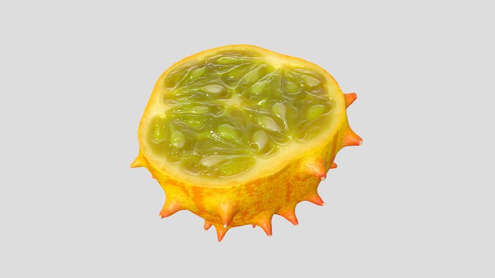 3D Scan - Kiwano Half 1 3D Model