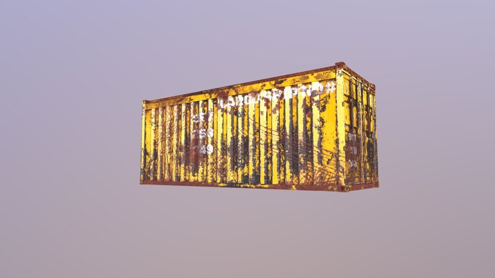 Yello rusty Container 3D Model