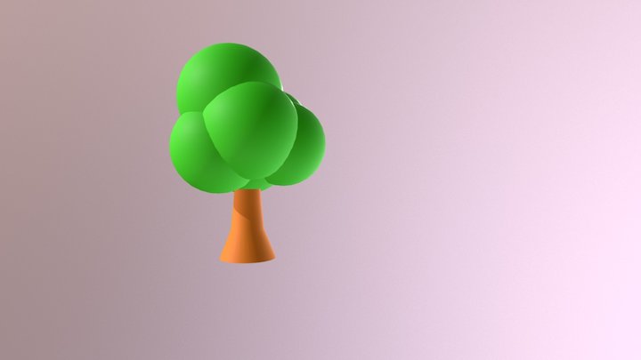 Cartoon Tree 3D Model