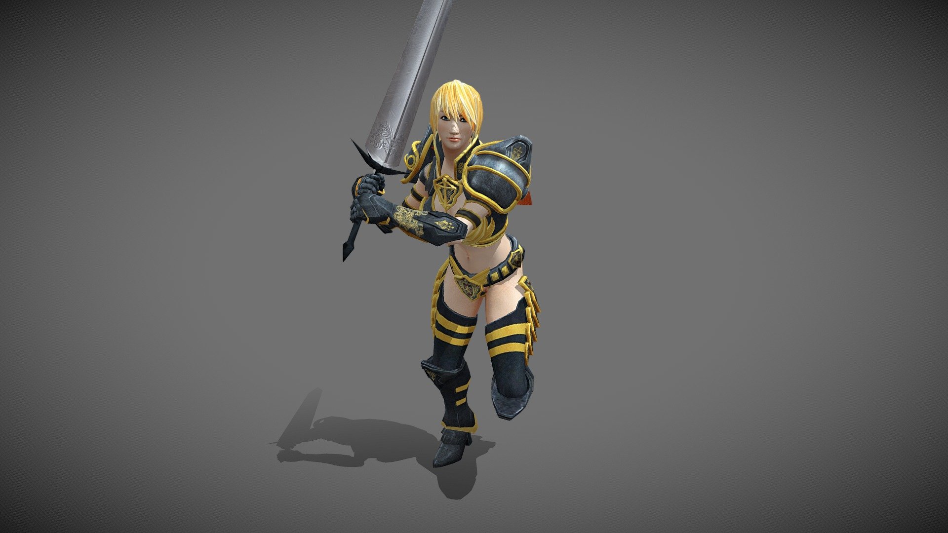 Animated Character Running with Broad Sword - 3D model by LasquetiSpice ...